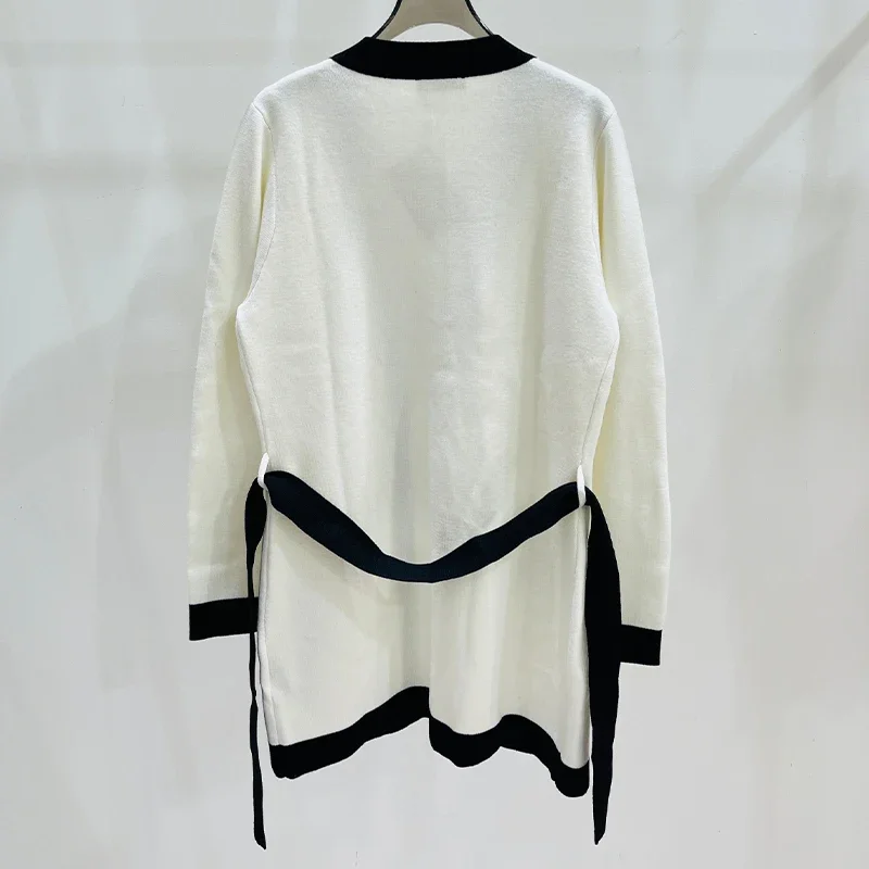 

Fashionable 2023 Autumn and Winter Women's New Style Luxury Mid-Length Design High Quality Knitted Cardigan Comfort Women's Tops