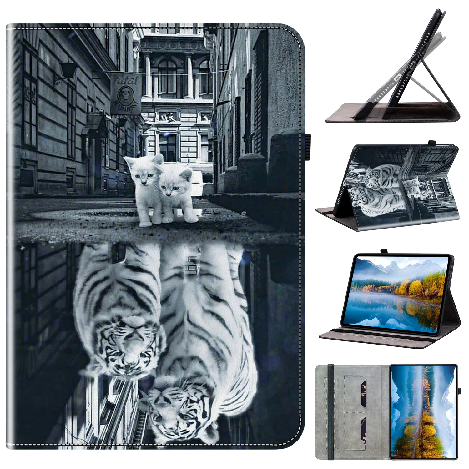 Premium PU Leather Tablet Case with Soft TPU Back and Stand Shell – Elegant Protection