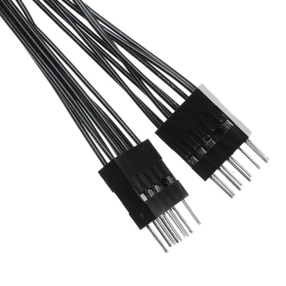 마더보드 오디오 HD 익스텐션 케이블, 9 핀, 1 암-2 수 Y 스플리터 케이블, PC DIY용 블랙, 10cm