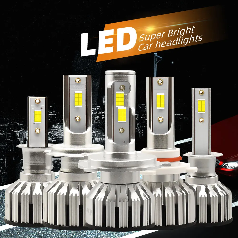 Infitary Mini Car LED Healight H7 H4 H11 Auto Fog Lamp 6500K White Light Bulb H1 H3 HB3 HB4 9005 9006 9004 9007 H13 CSP3570 Chip