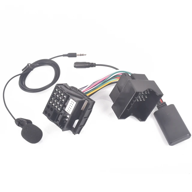 Câble Bluetooth AUX-IN Adaptateur audio stéréo 12 broches avec microphone  pour Peugeot 207 307 407 308 - Cdiscount Informatique