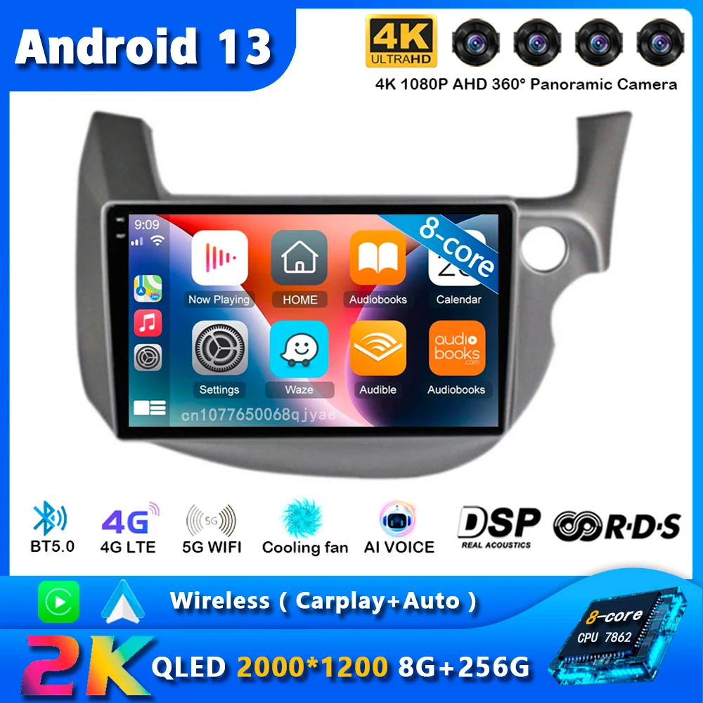 

Android 13 Car Radio For HONDA FIT JAZZ 2007 2008 2009 - 2013 Navigation Multimedia Player Stereo WiFi+4G DVD Video DSP Carplay
