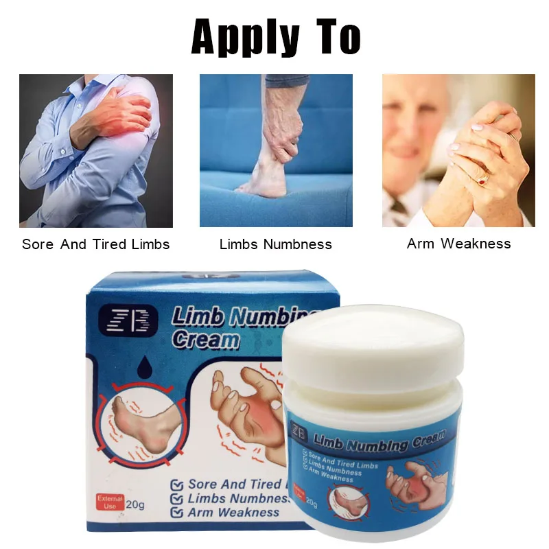 ZB Limb Numbing Cream Muscle Cramps Finger Feet Numbness Joint Discomfort Relieve Wind Cold Damp Heat Health Care Ointment pain relief cream,skin care ointment,knee pain relief cream