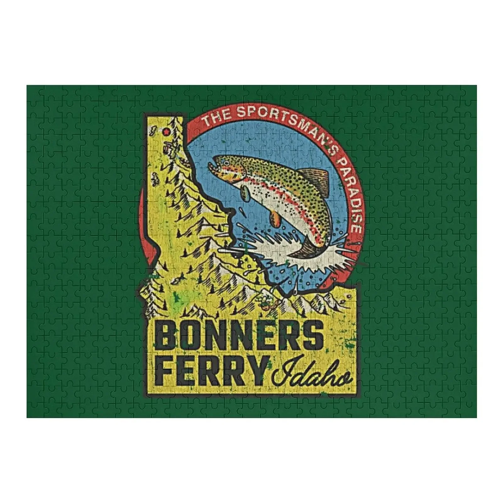 Bonners Ferry Sportsman’s Paradise 1893 Jigsaw Puzzle Personalized Baby Object Custom Kids Toy Personalized Kids Gifts Puzzle ry cooder paradise