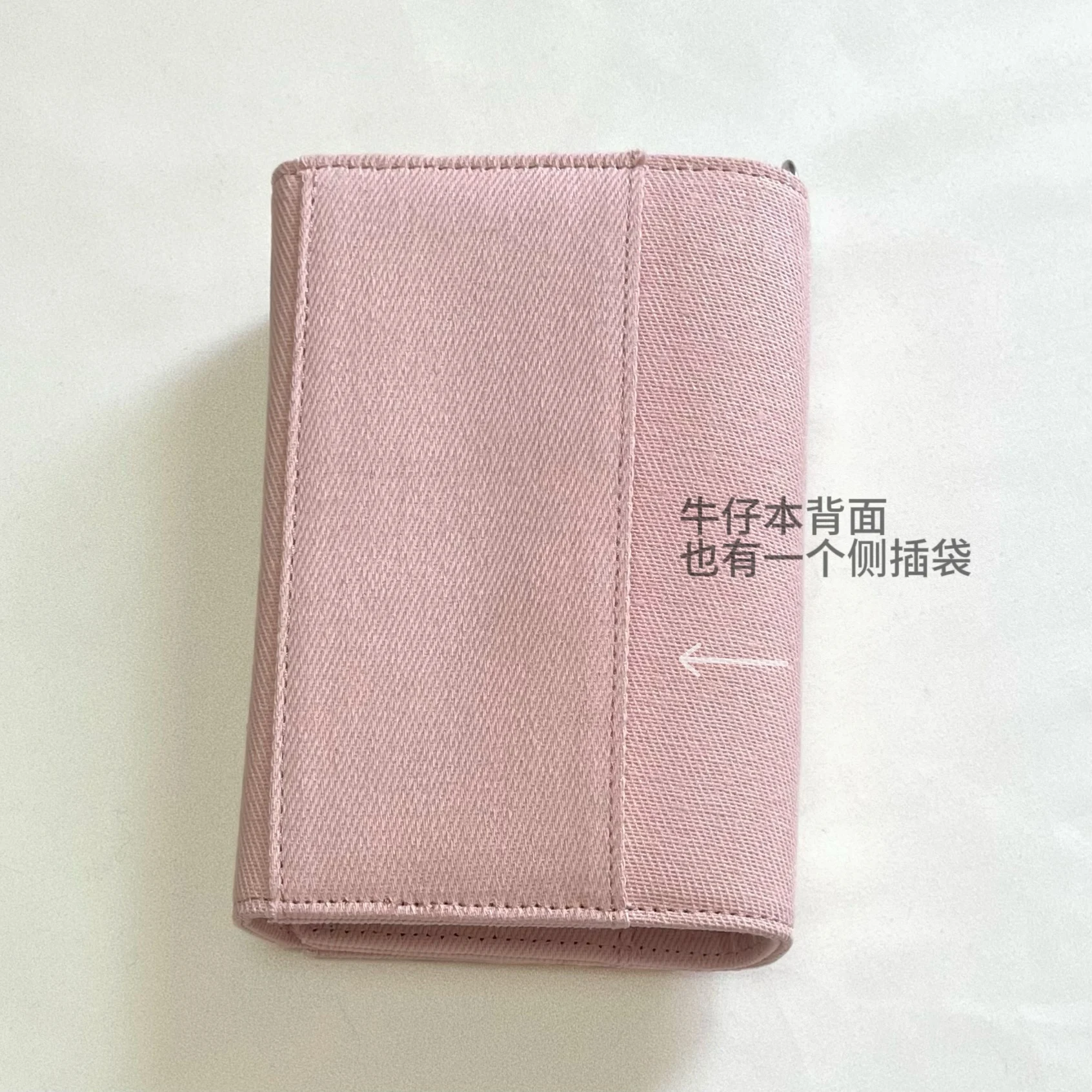 빈티지 데님 라이프 4-사진 카드 홀더 책, 조절 가능한 스트랩, 청바지 노트 A7 루스 리프 저널 소녀 학생 일기 다이어리