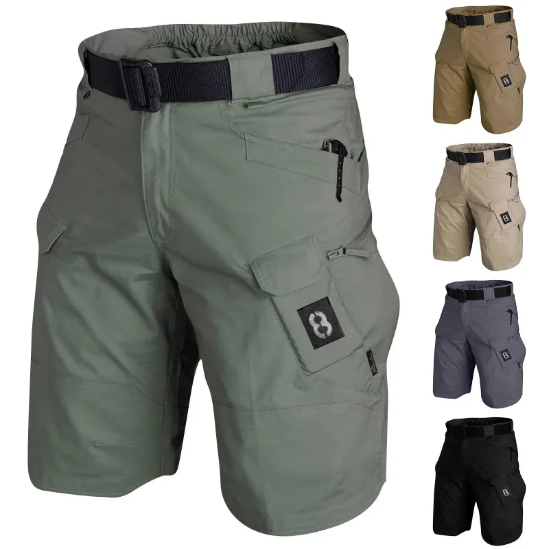 Men Plus Size Military Waterproof Cargo Tactical Shorts Male Outdoor Camo Breathable Quick Dry Pants Casual Shorts