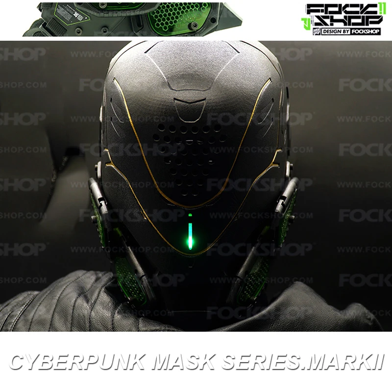 FOCKSHOP 사이버 펑크 마스크 나이트 시티 코스프레 무대 부동산 SCI-FI LED 램프, 10 대 할로윈 축제 파티 선물