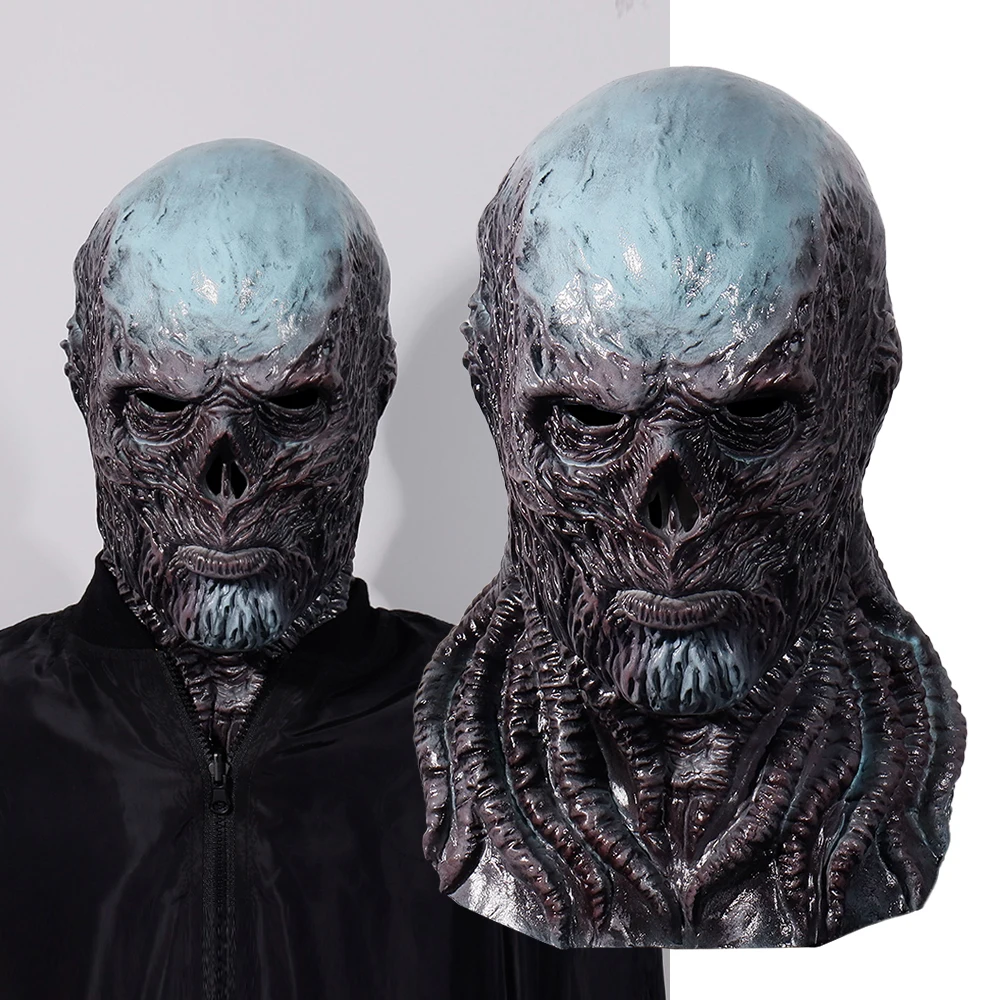 

Horror Stranger Things 4 Vecna Mask Cosplay Scary Monster Demon Latex Helmet Halloween Carnival Party Costume Props