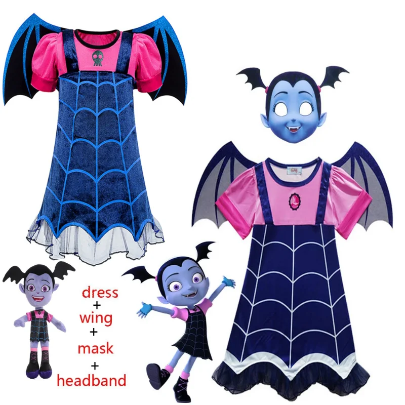 Ragazze Vampirina Cosplay Dress Girl Kids Princess Dress Up Christmas Halloween Costume Bambini Carnival Party Travestimento Vampire