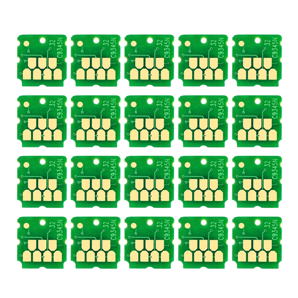 Manutenção de Tinta Caixa Chip para Epson Et5800 5880 5850 Wf7840 7820 L15150 15160 15158 15168 Impressoras 20 Pcs C9345 9345 C12c934591