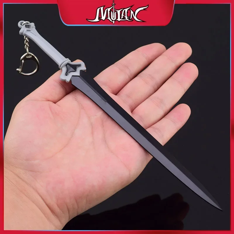 

Honkai: Star Rail Weapon 22cm Blade Black Sword Keychain Game Real Steel Swords Metal Model Mini Military Tactical Knives Toys