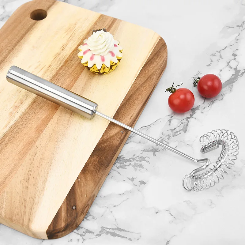 Stainless Steel Spring Egg Stirrer Portable Manual Coil Whisk Kitchen Accessories Milk Blender Whisking For Kitchen Tools egg beater rotary whisk balloon wire whisk wire whisk ball whisk
