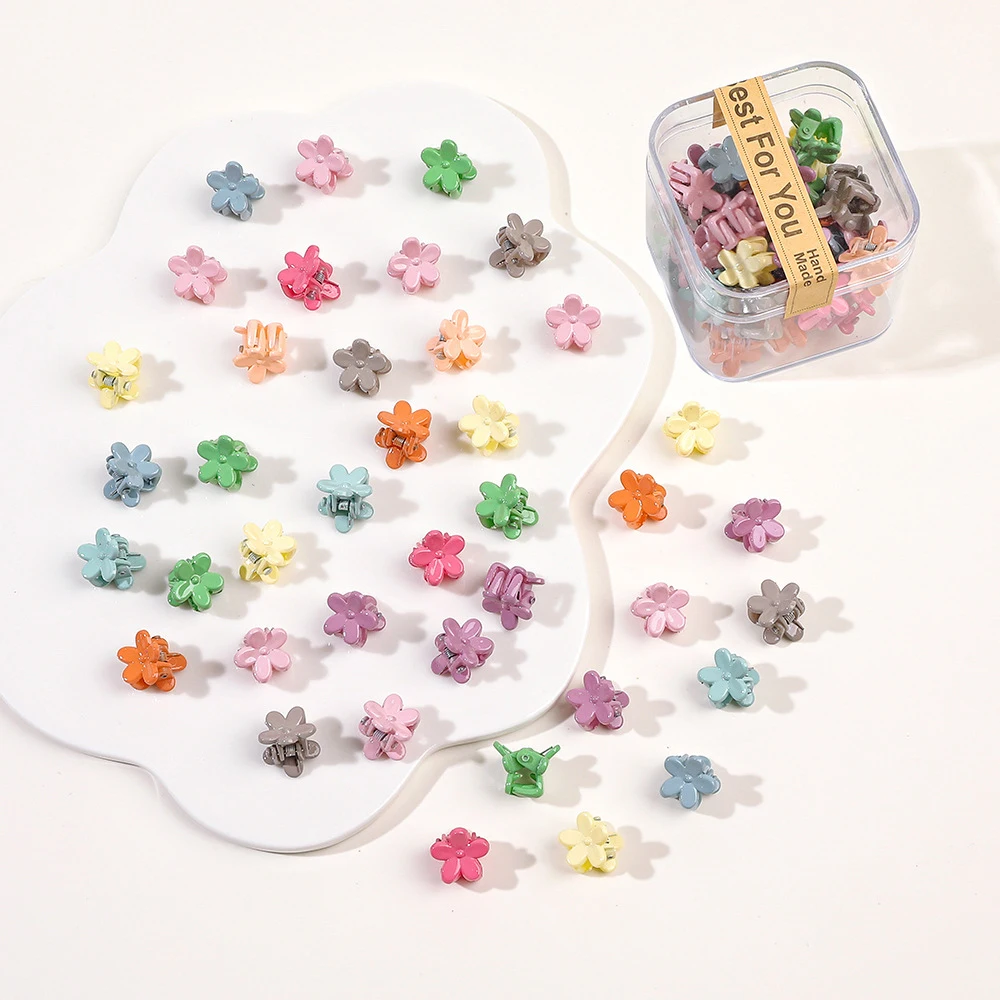 Colorful Sweet Hair Clips Set - 40 PCS Cute Mini Crab Hairpins