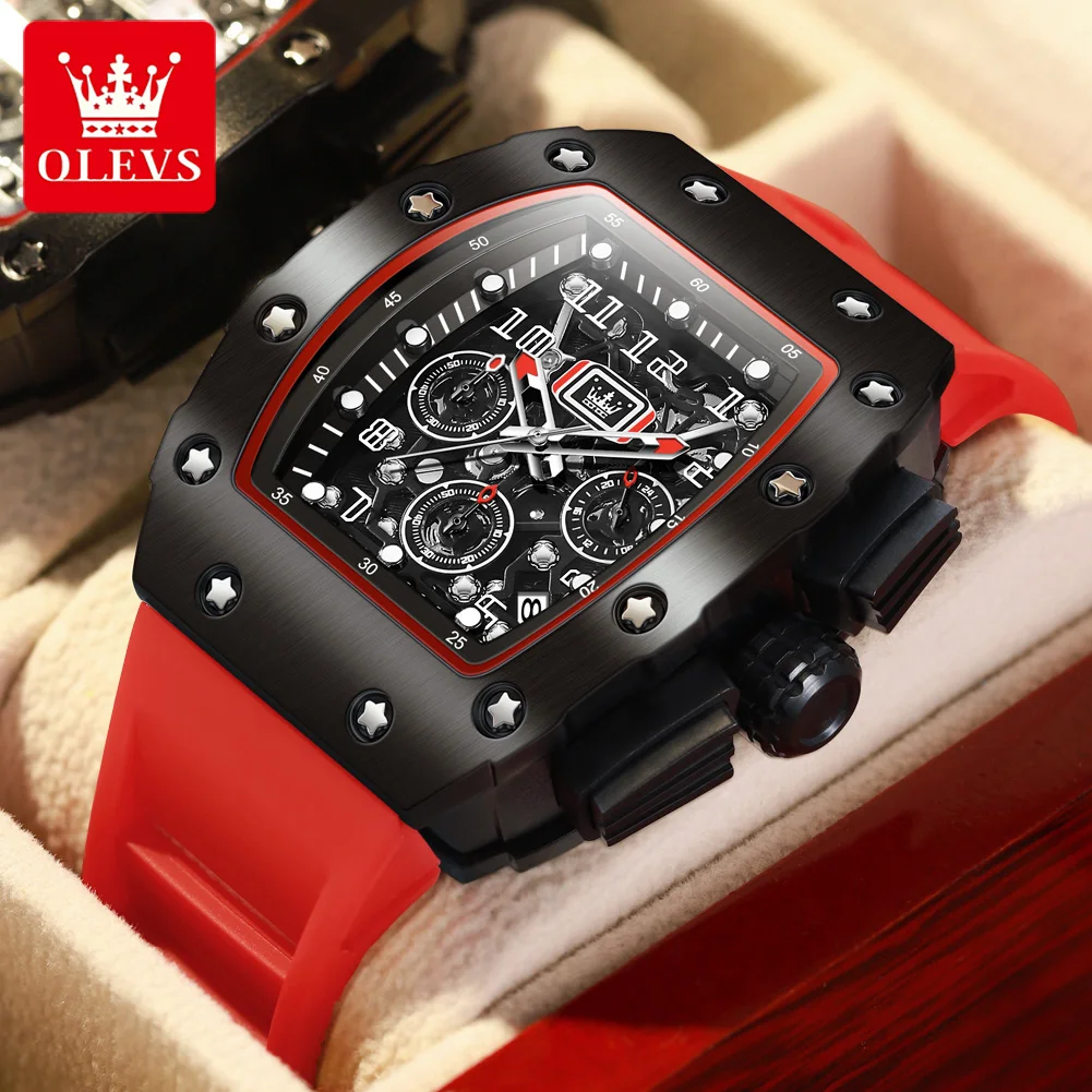 

OLEVS Quartz Watch for Men Large Dial Sport Waterproof Luminous Chronograph Men's Wristwatches Fashion Casual Clock Reloj Hombre