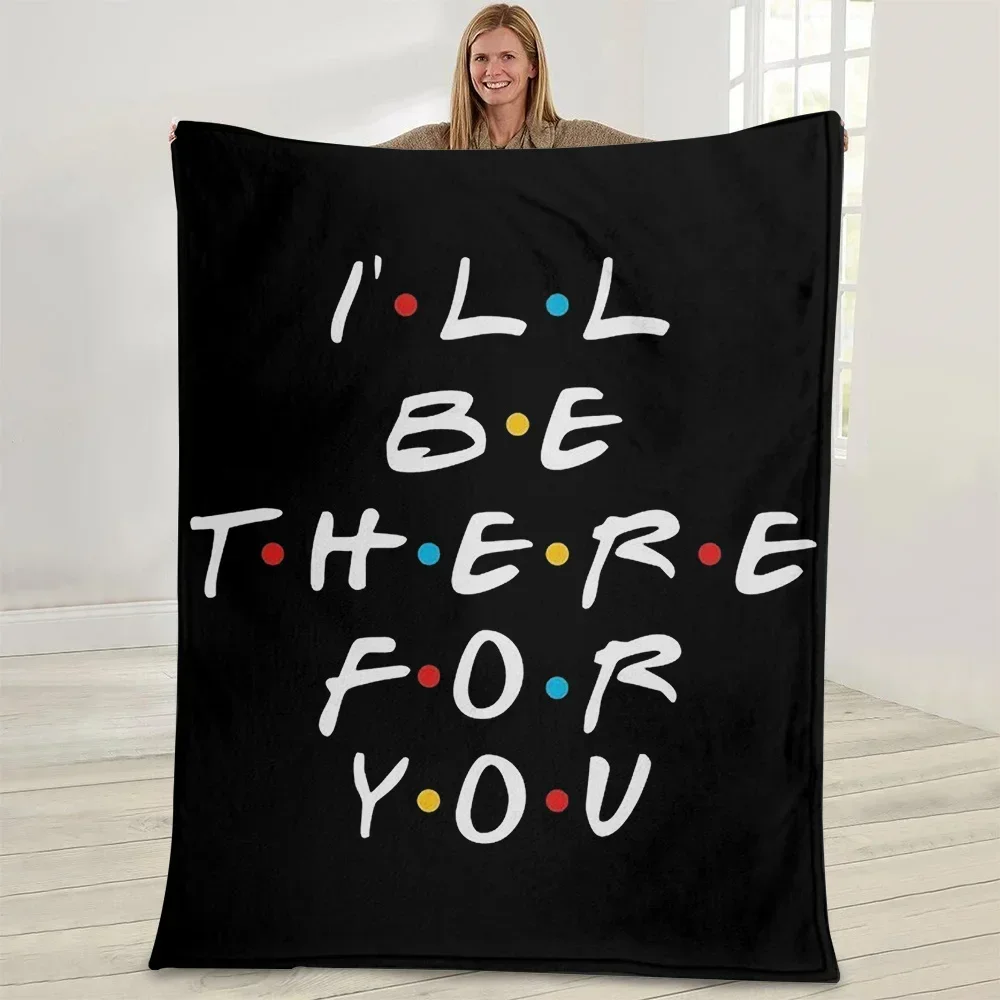 Friends TV Show Flannel Blanket For Kids Adult Girls Gift Picnic Travel Bed Throw Blanket Applicable All Season Black Blankets 2