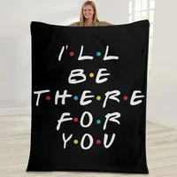 Friends TV Show Flannel Blanket For Kids Adult Girls Gift Picnic Travel Bed Throw Blanket Applicable All Season Black Blankets 2