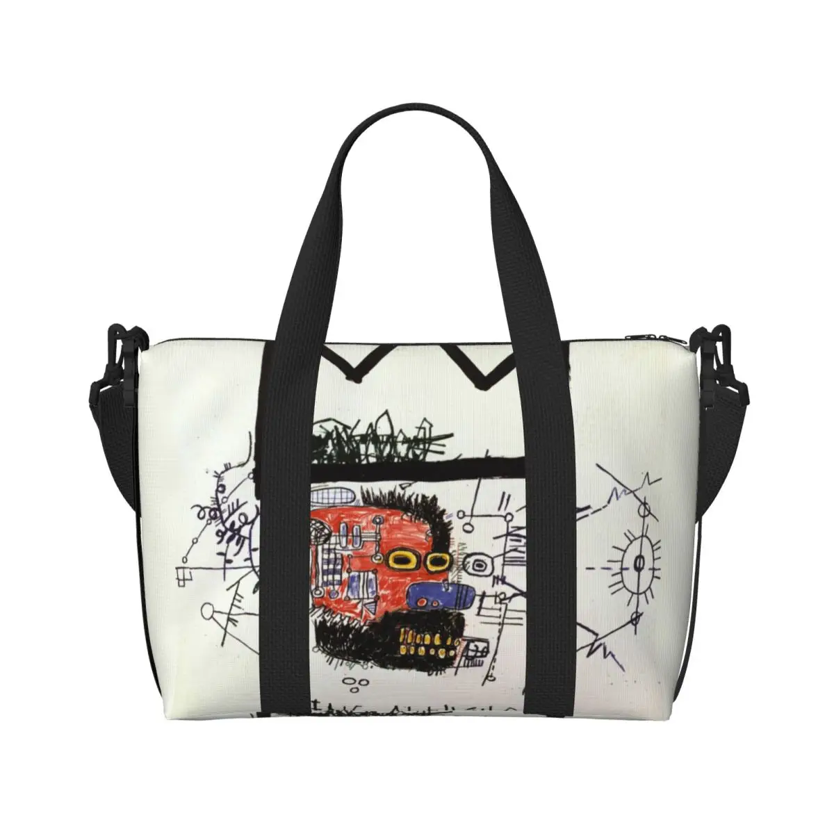 King Alphonso Tote Bag Women Big Capacity Jean Michel Basquiats Gym Beach Travel Bags