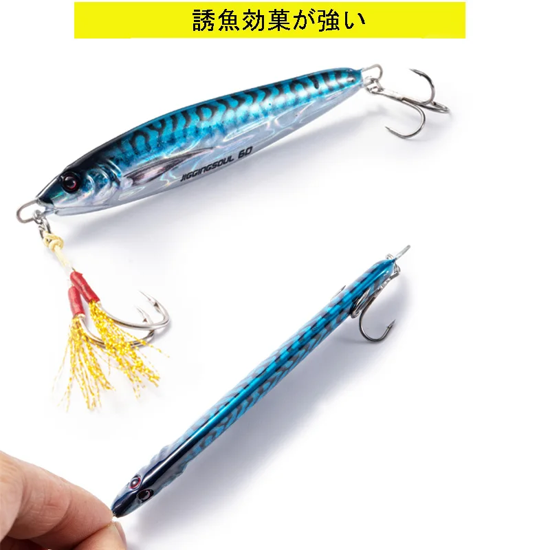 2023 Sea fishing Metal Jig 40g 80g 100g Fishing Lure Weights Bass Fishing Bait Tackle Trout Jigging Lure Jigs Saltwater Lures 3