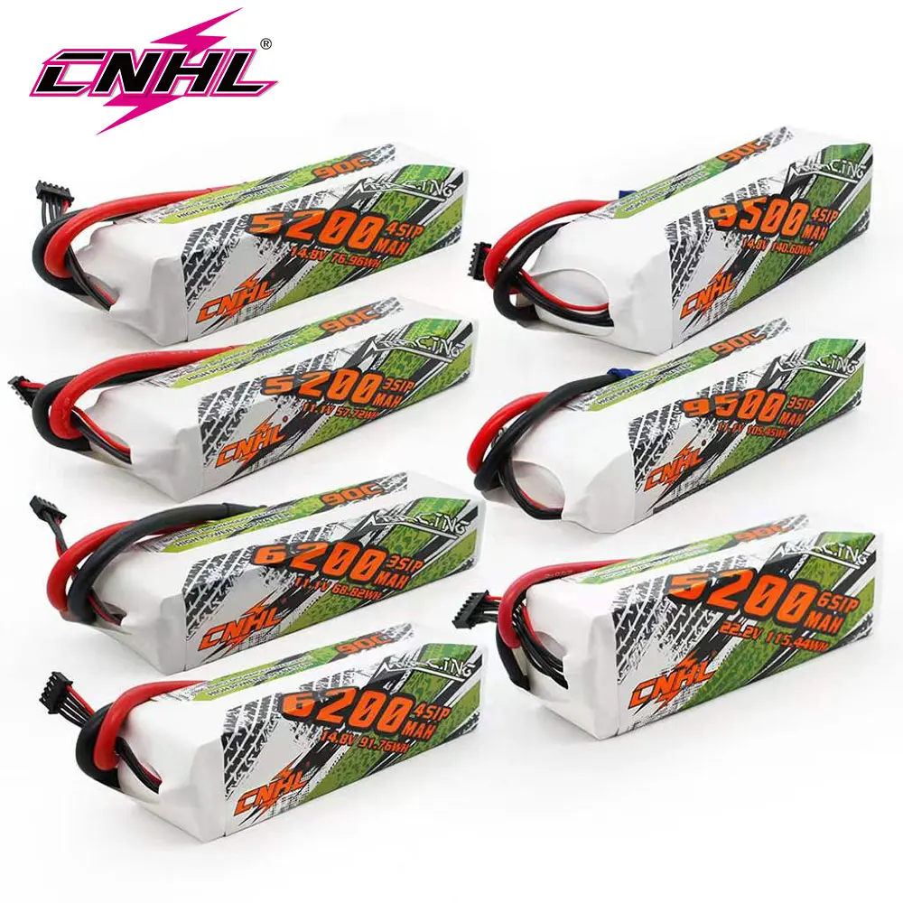 CNHL RC Lipo Battery 4S 14.8V 5200mAh 6200mAh 9500mAh Battery With EC5 ...