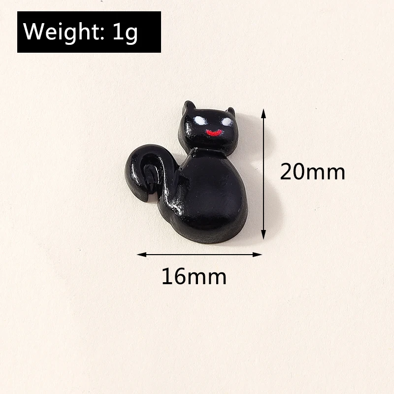 Leslie 10 Stück Neue Niedliche Halloween-Anhänger Geist Katze Spinne Schloss Kürbis Harz-Cabochons mit Flacher Rückseite für Haarspangen und Haarnadeln – Detail 10