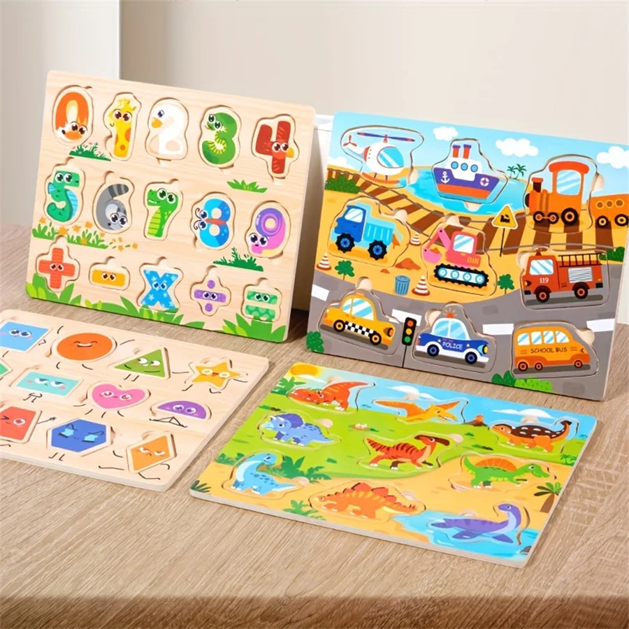 Enlightenment puzzle board cognition fruit animal wooden matching puzzle puzzle toy gift gift 4