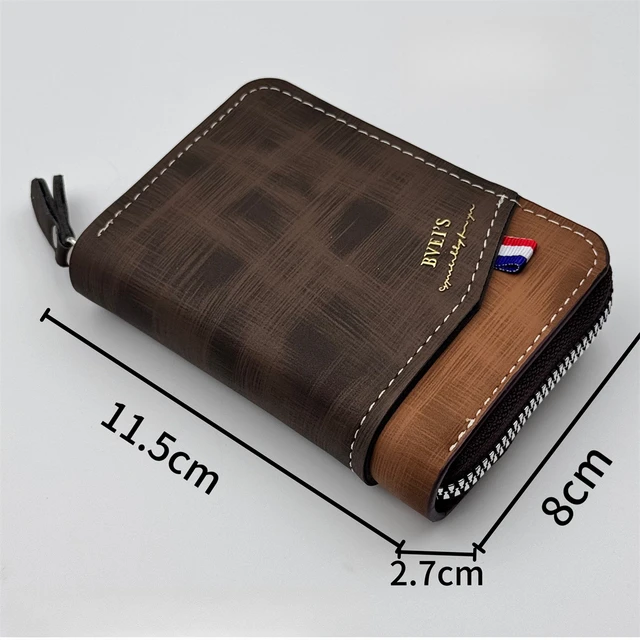 2025 New Multifunctional Zipper Card Holder Case Clip Multi Pu Leather Large Capacity Card Bag for Men Women 5