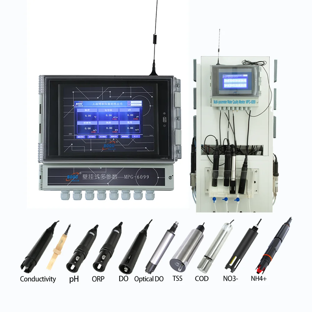 

Boqu MPG-6099 Digital ec tds do Nitrate Sensor rs485 Dissolved Oxygen pH Solo Instrument Online Water Probe Multi parameter in 1