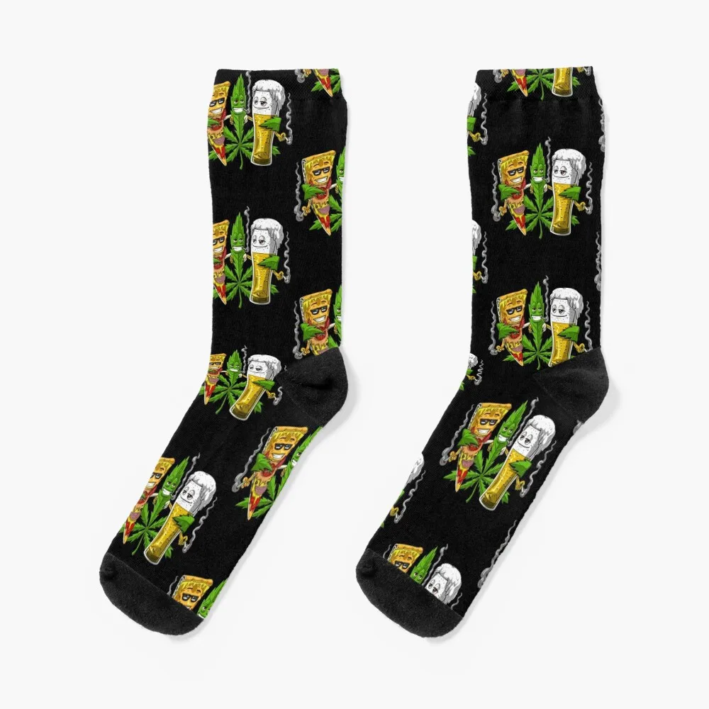 

Weed Beer Pizza Party Socks cycling socks Stockings basket ball Socks For Girls Men's
