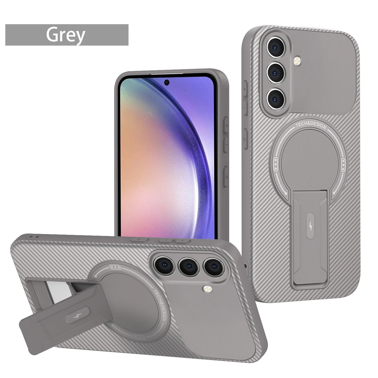 Universal Magnetic Mounting Phone Case Cover with Protective Back Design