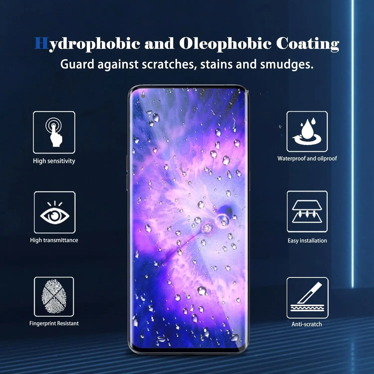 Full Coverage High-Definition Tempered Glass Anti-Drop Screen Protector