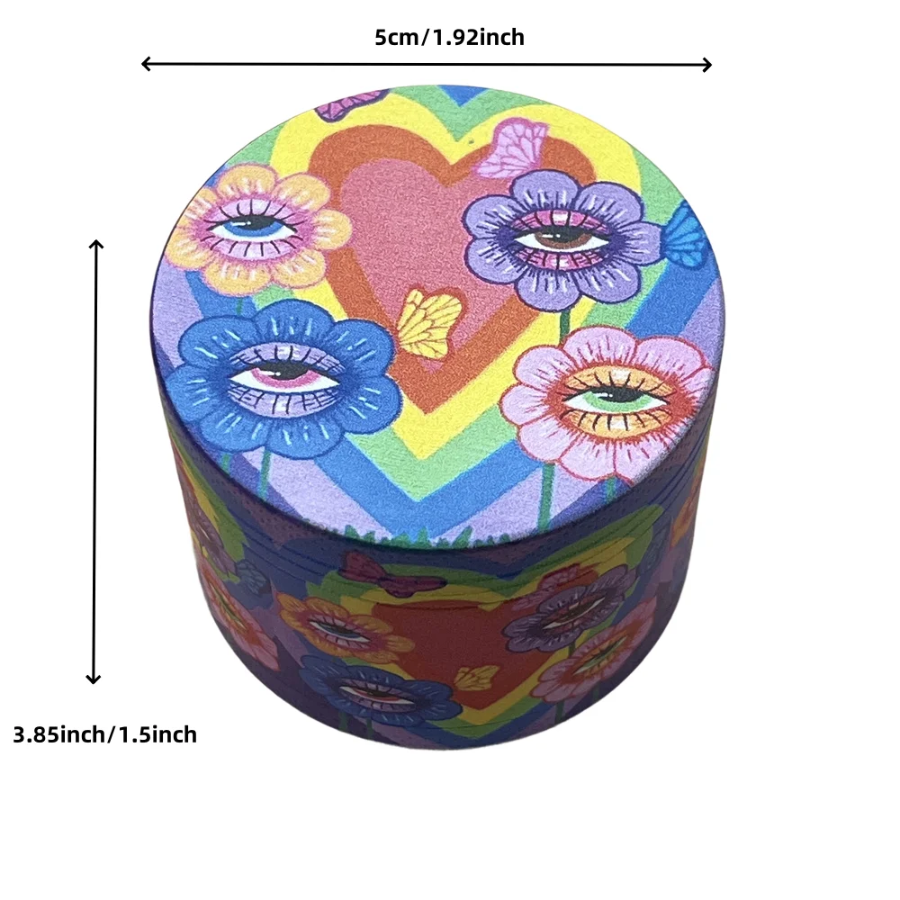 Portable Pink Heart Creative Heart Patterned Herb Grinder Metal Tobacco Grinder Valentine's Day gift Idea 5