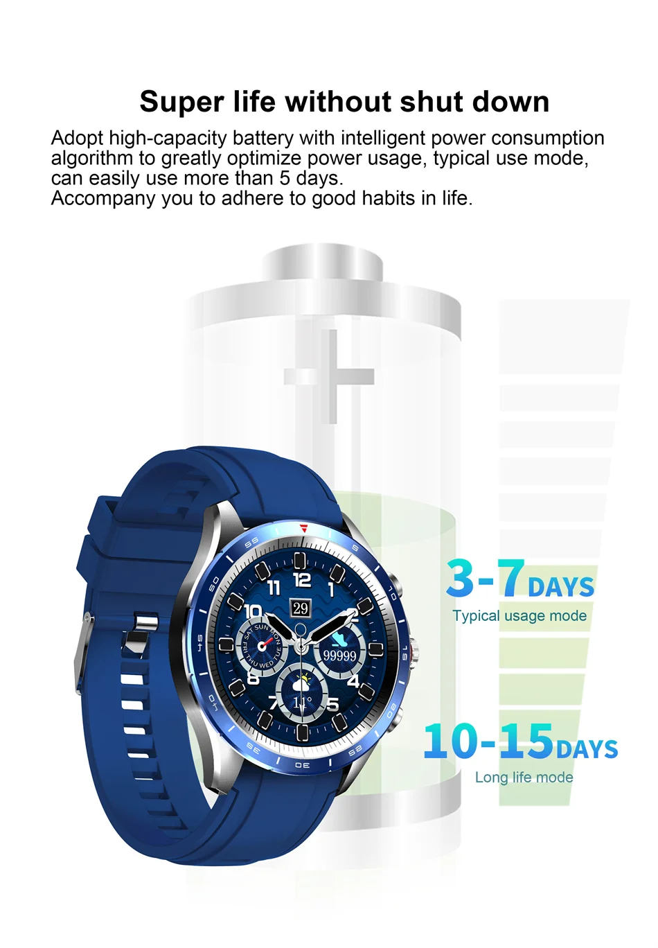 2022 New Fashion Smart Watch Men 1.32inch 360*360 HD Pixel Display Screen Sports Fitness Tracker Waterproof Mens Smartwatch+box