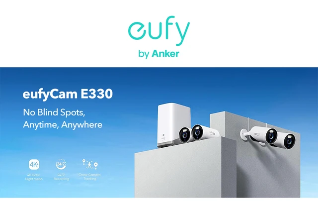 eufy eufyCam E330 4K Outdoor Security Camera System Wi-Fi NVR 10CH Local  Storage