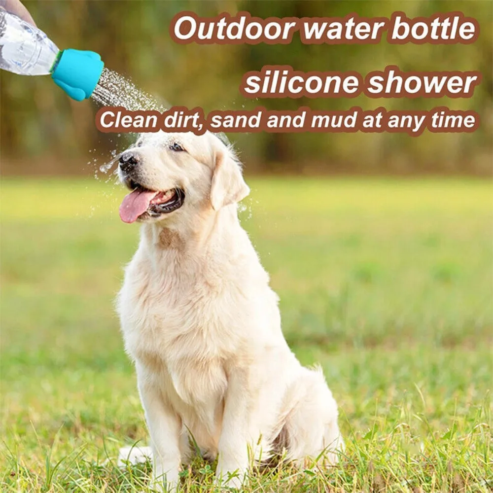 Description Picture 2 of itemPortable Water Bottle Shower Cap Pet Shower Head Spray Dog Shower Attachment Water Bottle Shower Cap Kettle Shower Head