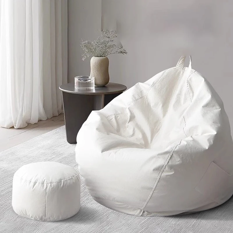 

White Modern Bean Bag Sofa Lazy Portable Camping Gaming Balcony Sofa Bedroom Floor Salas Y Sofas Muebles Furniture Living Room