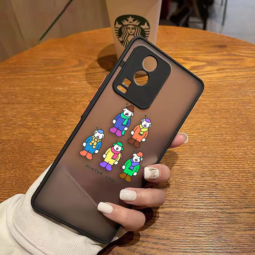 thumbnail image 1 of Funda mate para VIVO X90 X80 X70 5G X60 X50 X30 IQOO NEO 3 7 PRO PLUS X27 X23 X20 Funda Coque Shell cerdo blanco conejo dibujos animados, 1 of 5