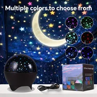 Starry Sky Projector Light 7Modes LED Night Light Galaxy Moon Ambient Light for Kids Room Decor Christmas Birthday Gift USB Plug