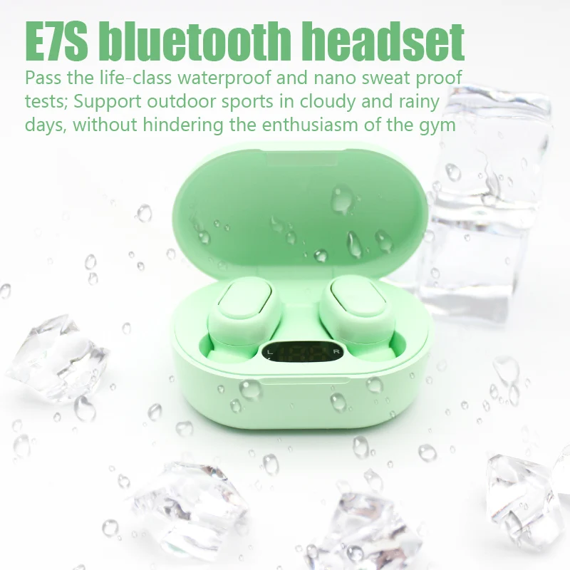 TWS E7S Fone Bluetooth-kuulokkeet Langattomat kuulokkeet Xiaomin melua vaimentavat kuulokkeet mikrofonilla langattomat Bluetooth-kuulokkeet_voghion.com