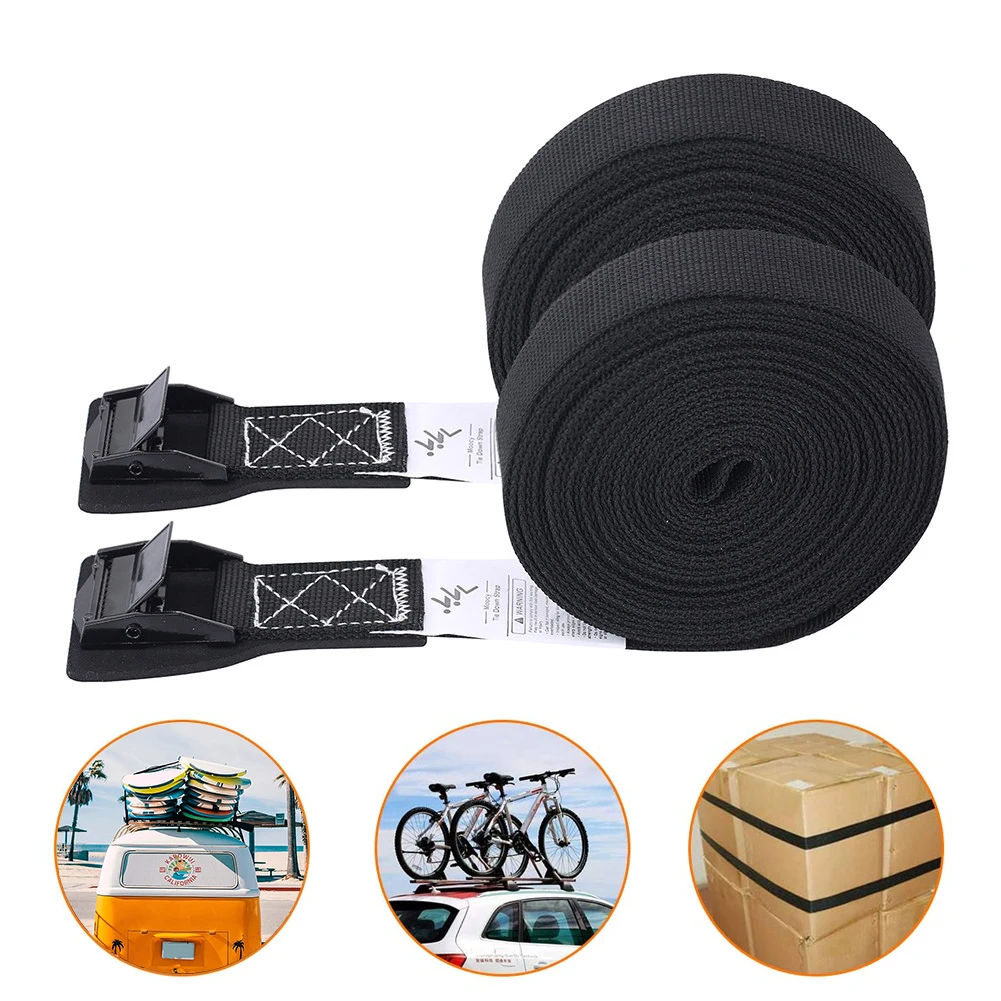 

16Ft/4.8m Black Tie Down Strap Strong Ratchet Belt Luggage Bag Cargo Lashing Strap with Metal Buckle Multifunction Lashing Strap