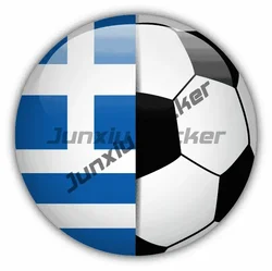 Russia Italy Flag Soccer Fan Girl Stickers - Waterproof Funny Football Decorations - 26cm (Greece Flag Soccer)