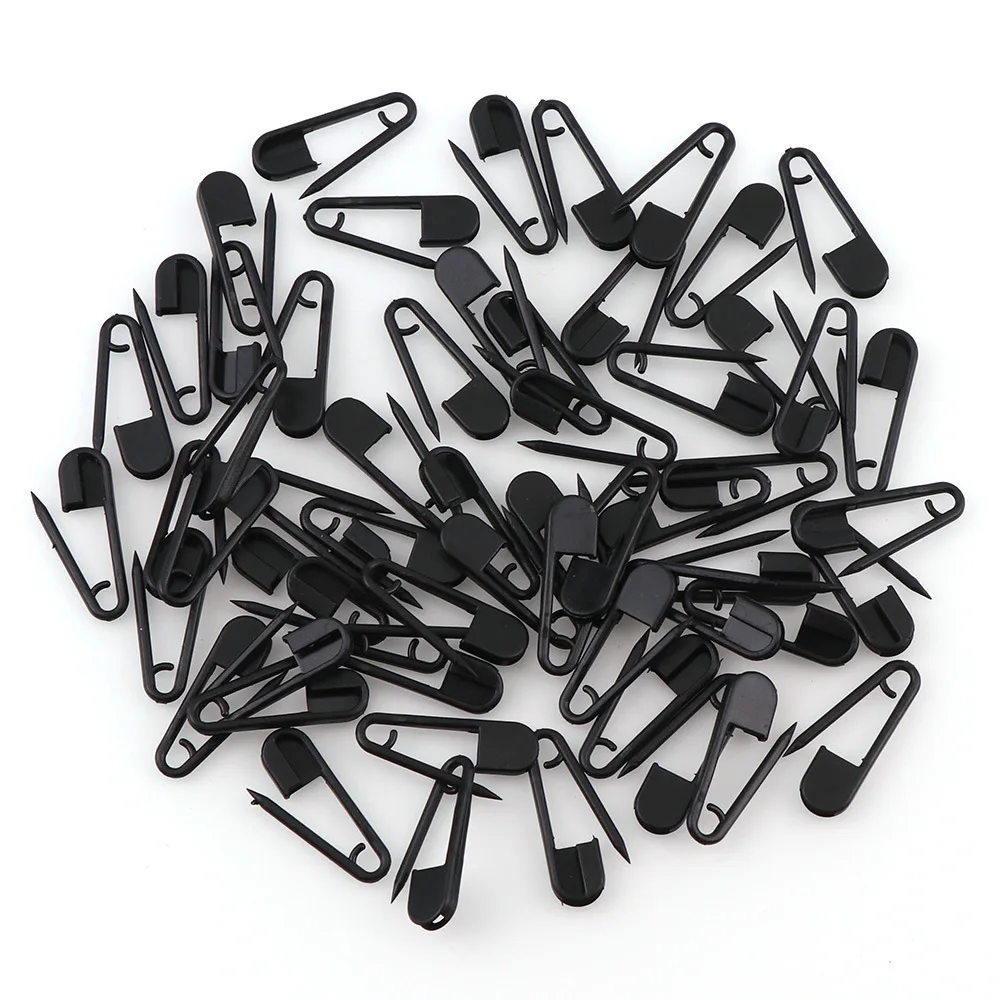 100pcs 플라스틱 핀 흑백 2 색 수제 작은 핀 아동 의류 라벨 안전 핀 DIY 의류 바느질 Supp