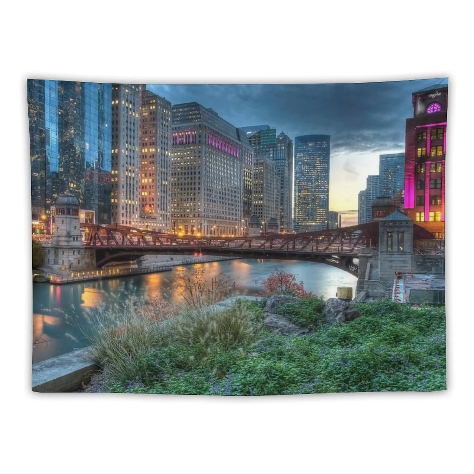 

Chicago Goes Pink on the River Tapestry Home Decorators Mushroom Tapestry