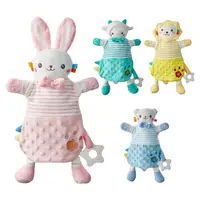 Baby Comforter Blanket Comforting Appease Towel Soothing Toys Cartoon Plush Bunny lion Sleeping Towel Baby Rattles Baby Toys