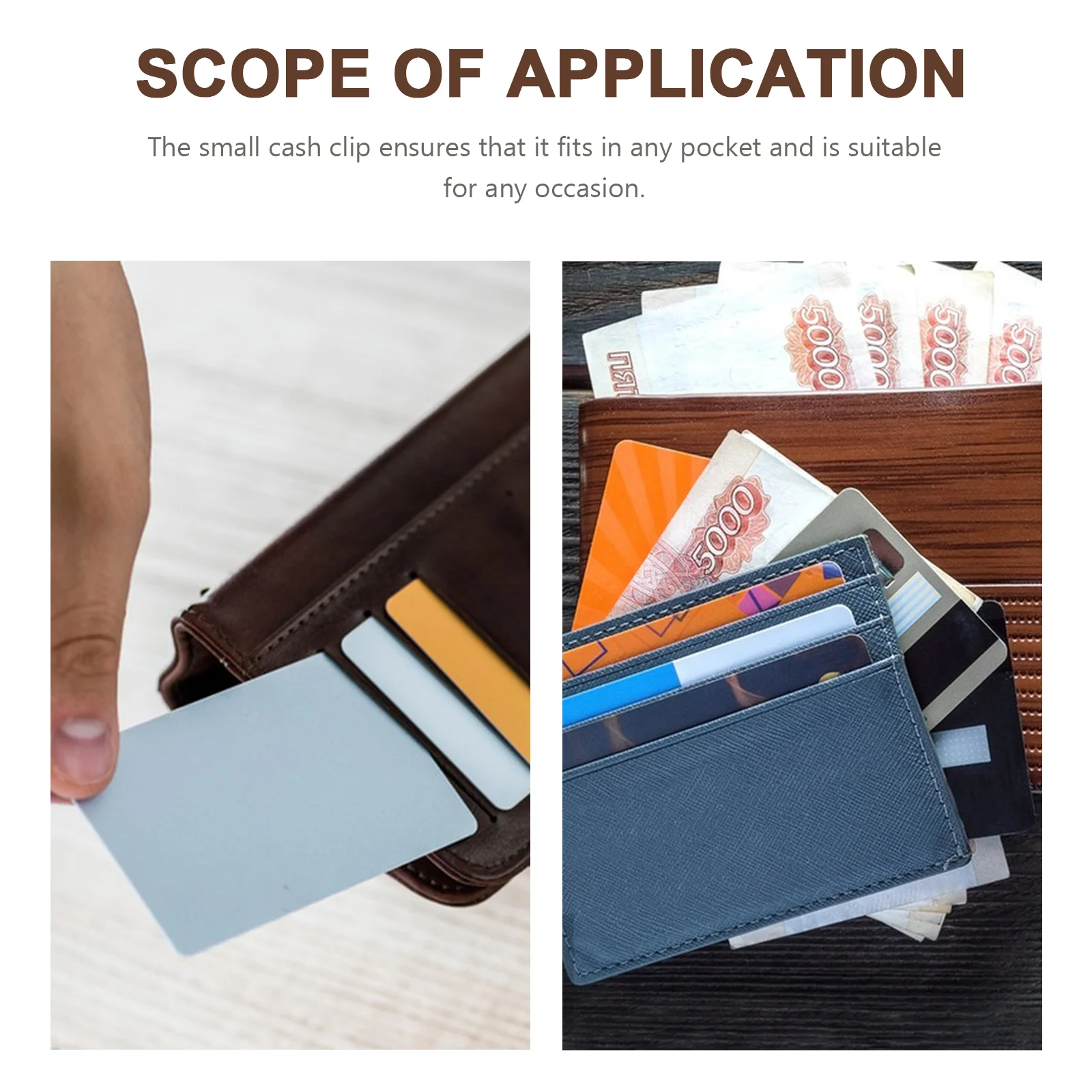 Food Stainless Steel Money Clip Office Men Wallet Highlighter Tightwad Clamp for