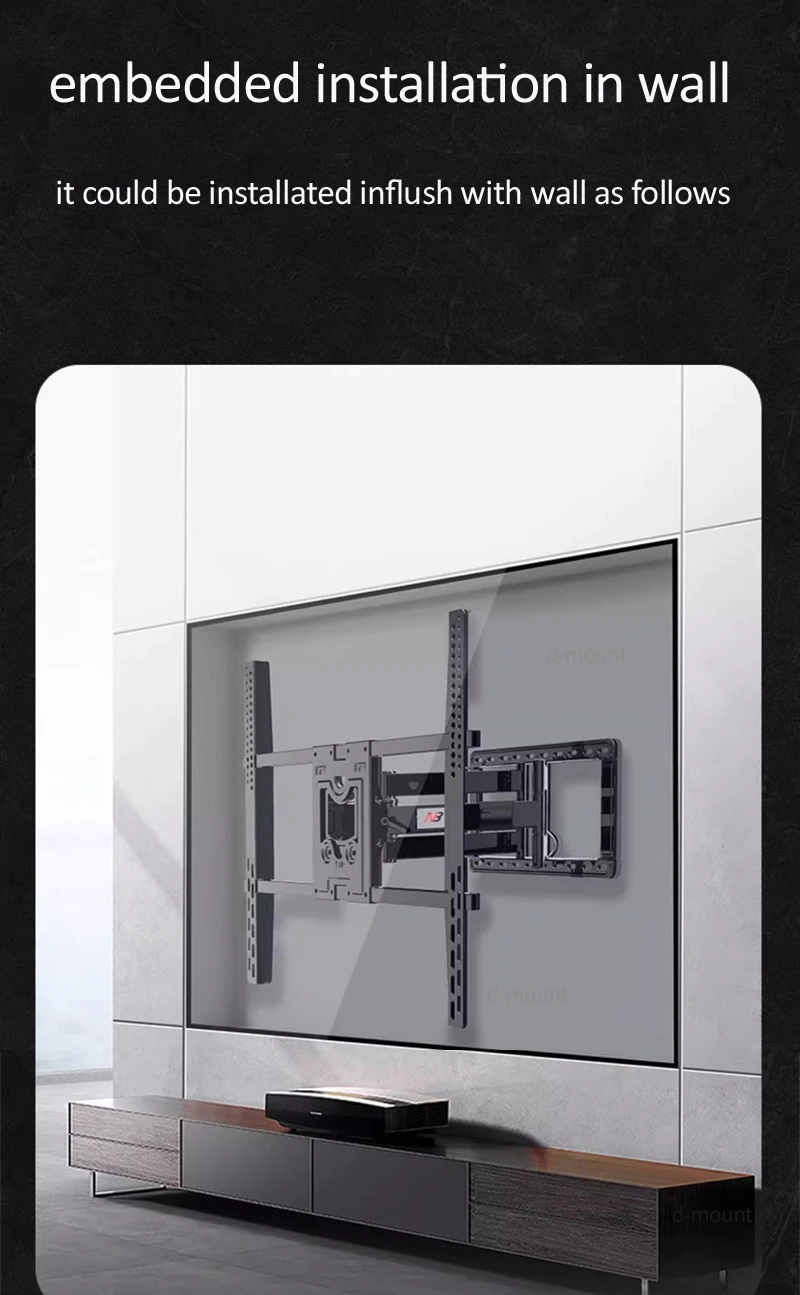 NB SP5 범용 강력 틸트 스위블, 초슬림 90.9kg, 75 -110 개폐식 암, 벽에 내장, 큰 LCD TV 벽걸이 행어
