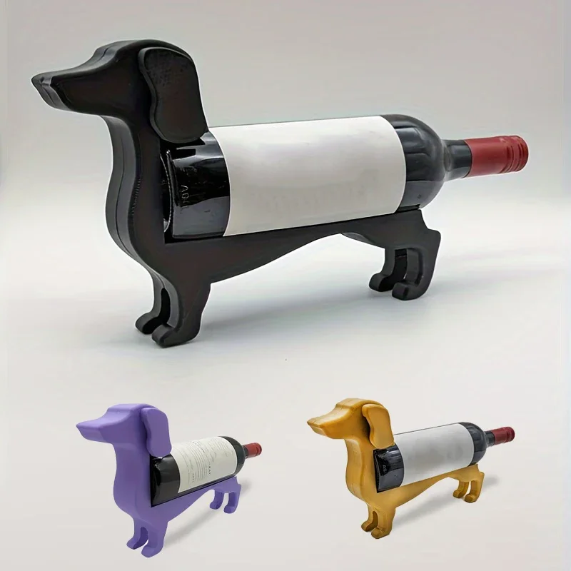 Wine Bottle Racks 1pc Dachshund Dog Shaped Plastic Wine Display Holder Stand Wedding Party Home Decorations