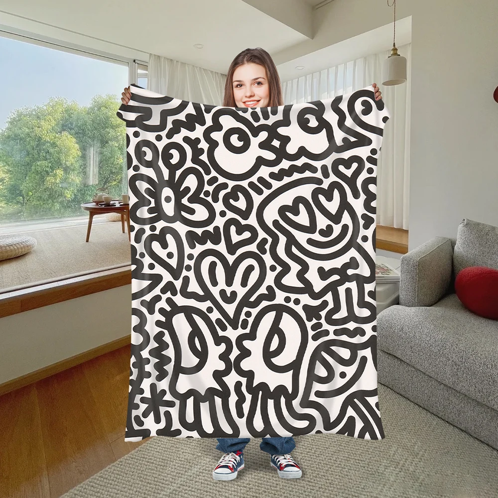 

Personalized Pattern Name Customized Blanket Birthday Gift Decoration Soft Air Conditioning Blanket Lightweight Sofa Blanket