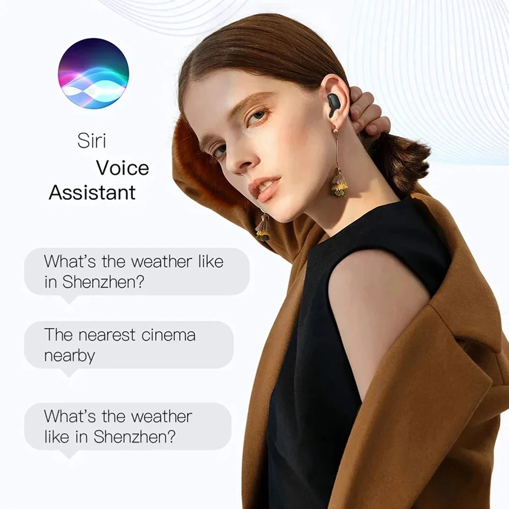 TWS Wireless Headphones Waterproof Noise Cancelling LED Earbuds With Mic Sport Bluetooth Earbuds for iPhone Xiaomi Huawei 2