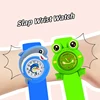 Lovely Baby Cartoon 3D Watch Boys Girls Kids Students Birthday Party Christmas Gift Study Time Children Slap Watches Clock 4