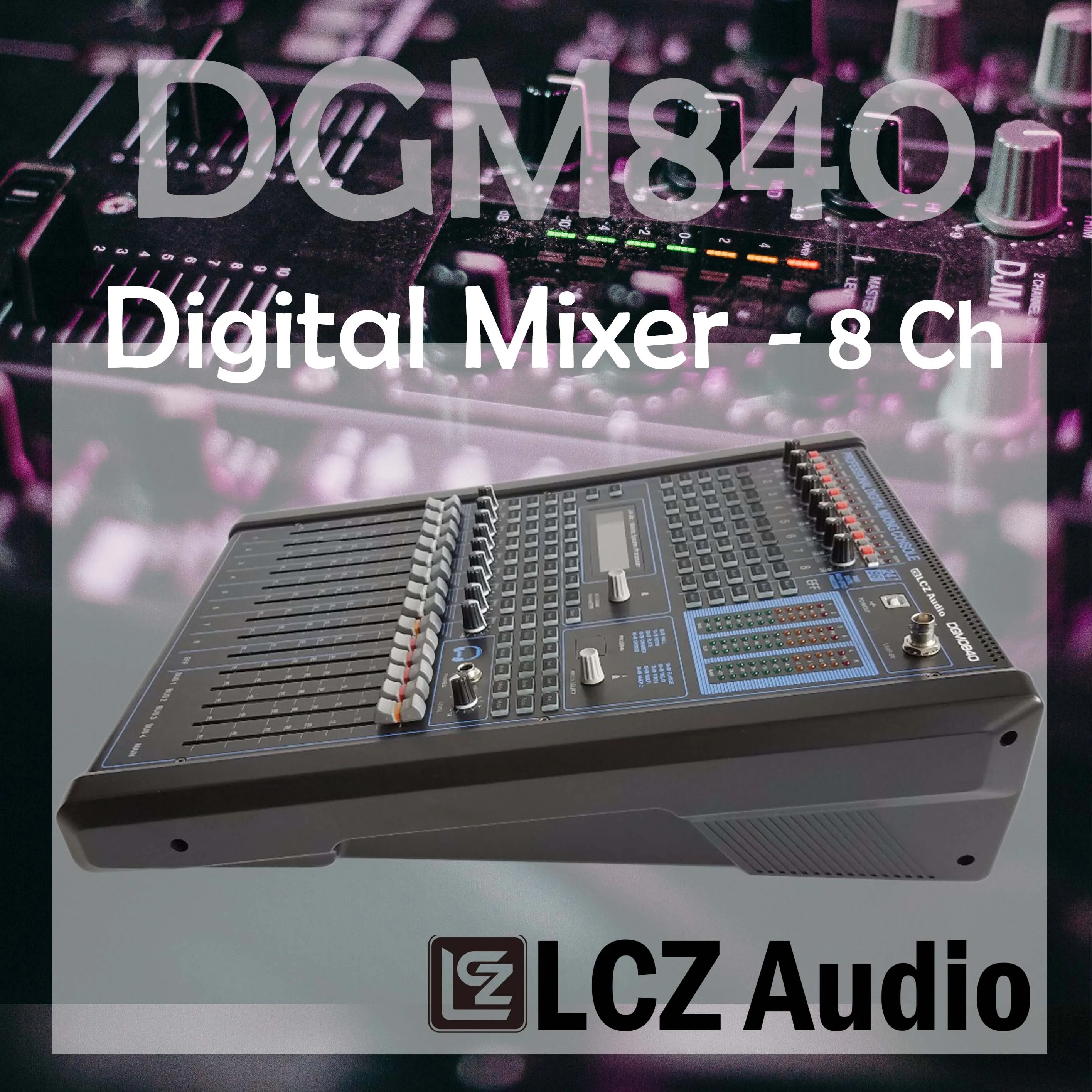 

LCZ Audio Professional Studio Digital Mixing Console 8 Channel Mixing Desk Sound Mixer Audio Table Live Sound DJ Equipment